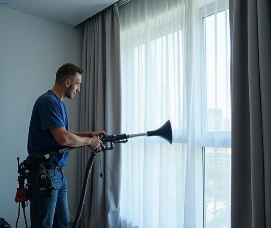 Professional curtain stain removal process equipment Matty Curtain Cleaning villawood-nsw