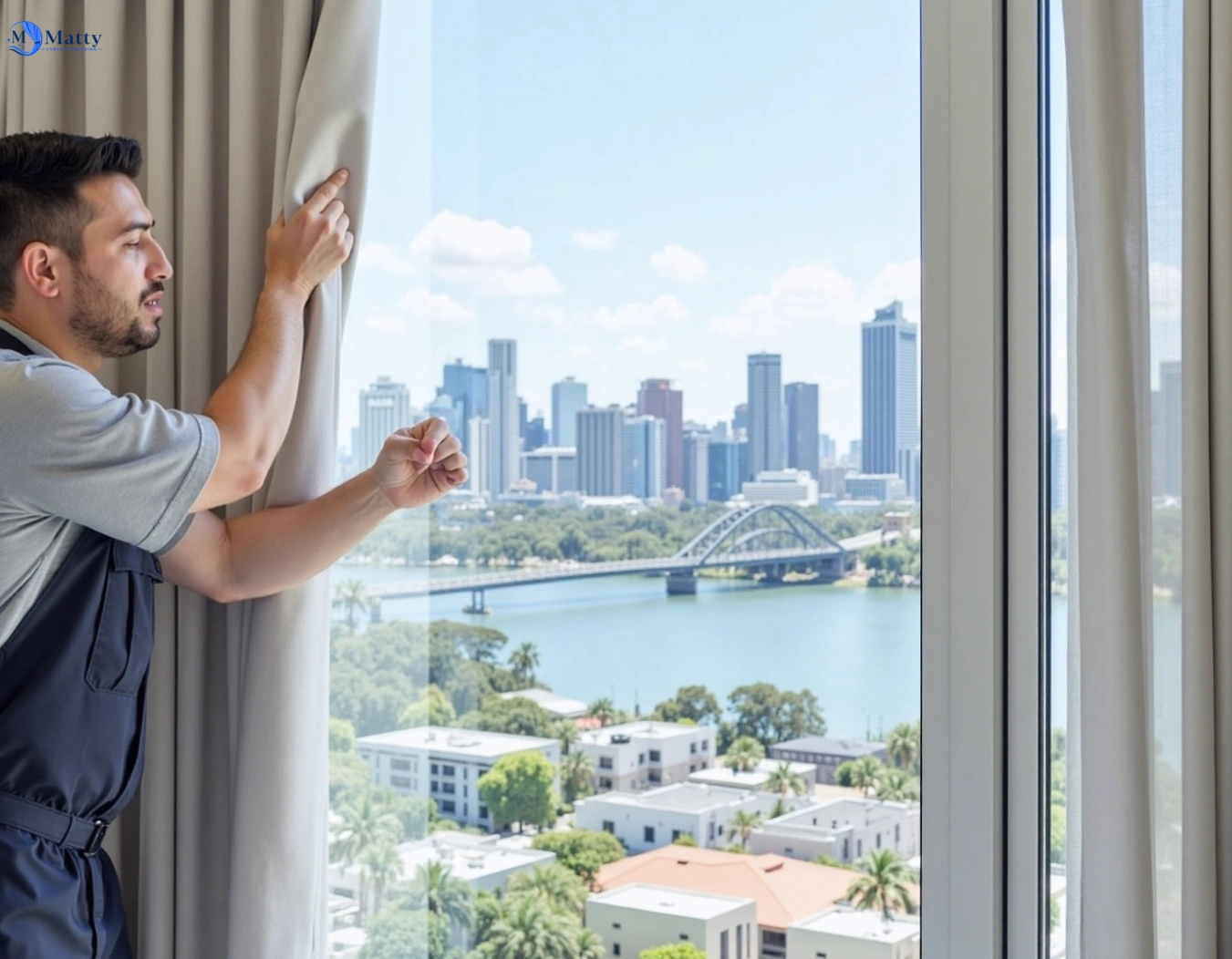 Professional curtain steam cleaning service villawood-nsw QLD by Matty Curtain Cleaning