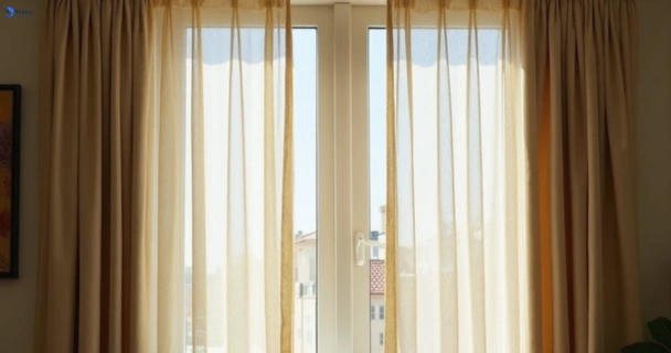 Dull dusty drapes in villawood-nsw before professional cleaning